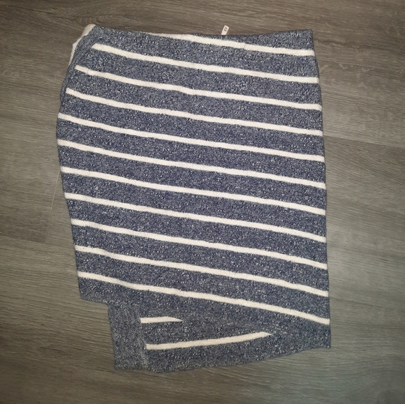 Free People Knit Asymmetrical Striped Mini Skirt - Picture 3 of 4